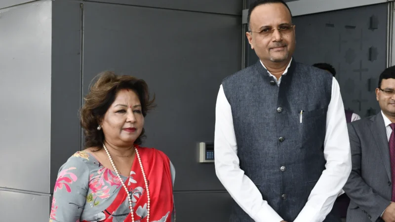 नेपाल की विदेश मंत्री आरजू राणा देउबा भारत की पांच-दिवसीय यात्रा पर पहुंचीं