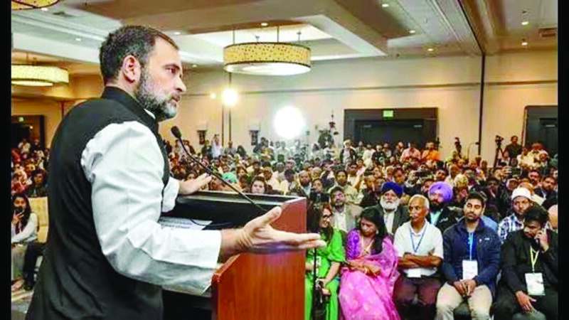 अमेरिका से राहुल का आरएसएस और भाजपा पर हमला