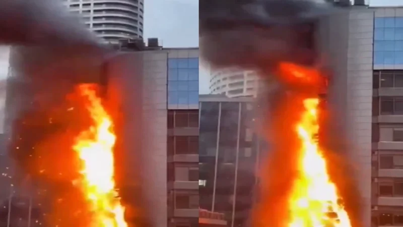 मुंबई में टाइम्स बिल्डिंग में लगी आग