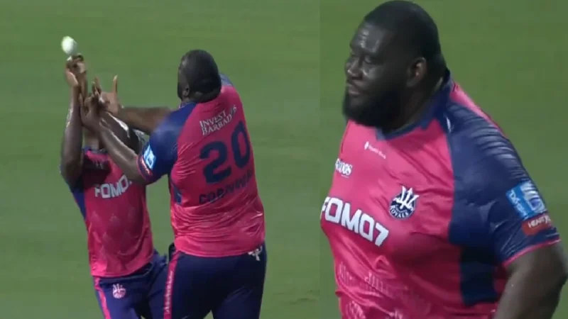 दुनिया के सबसे वजनी क्रिकेटर ने कैच लपकने के लिए लगाई दौड़