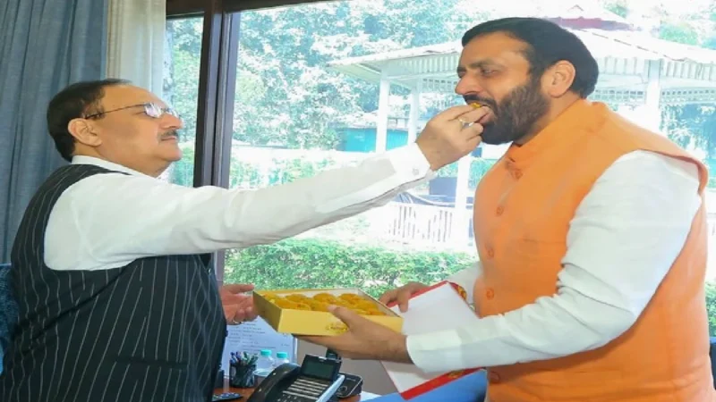 हरियाणा का मुख्यमंत्री बनने के बाद नायब सिहं सैनी ने की जेपी नड्डा से मुलाकात