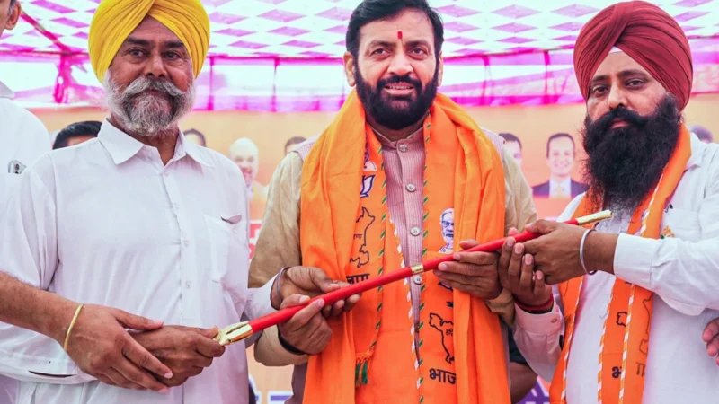 नायब सिंह सैनी का दावा हरियाणा में तीसरी बार बीजेपी बनाएगी सरकार