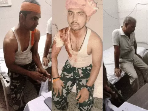 बलिया में पुलिस जवानों से भरी बस पलटी