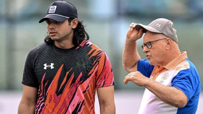 कोच के रिटायरमेंट पर भावुक हुए नीरज चोपड़ा