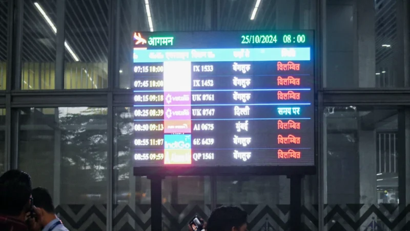 घने कोहरे के कारण कोलकाता हवाई अड्डे पर 24 उड़ानें प्रभावित