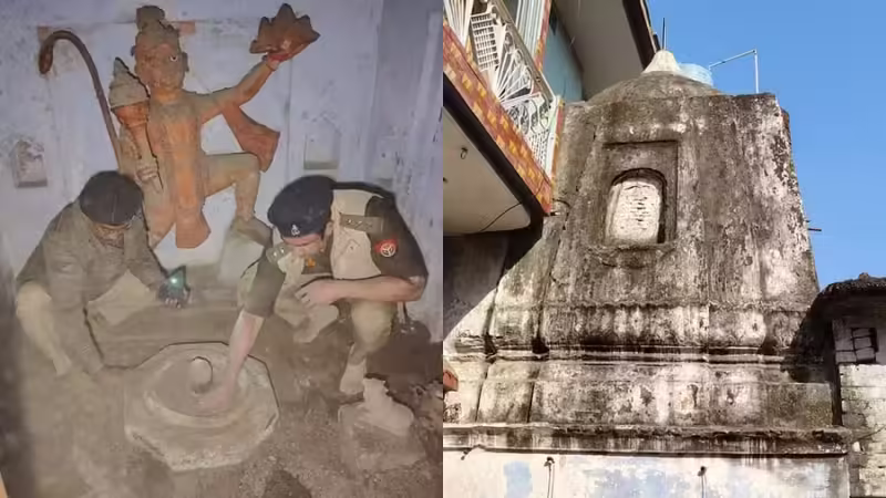 संभल के मुस्लिम बहुल इलाके में मिला पुराना मंदिर