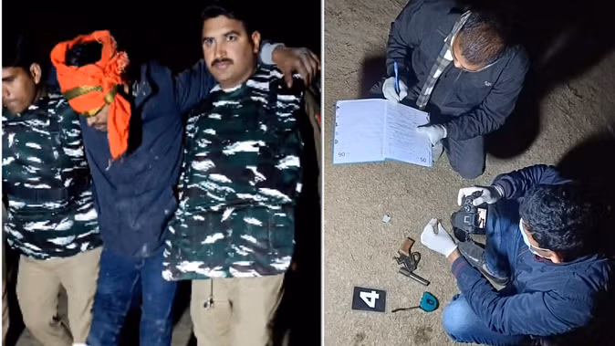 पुलिस मुठभेड़ में २५ हजार का इनामी बदमाश गिरफ्तार