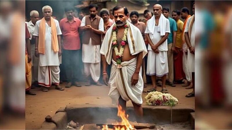 जब पिता के शव को काट कर जलाने पर अड़ा बेटा