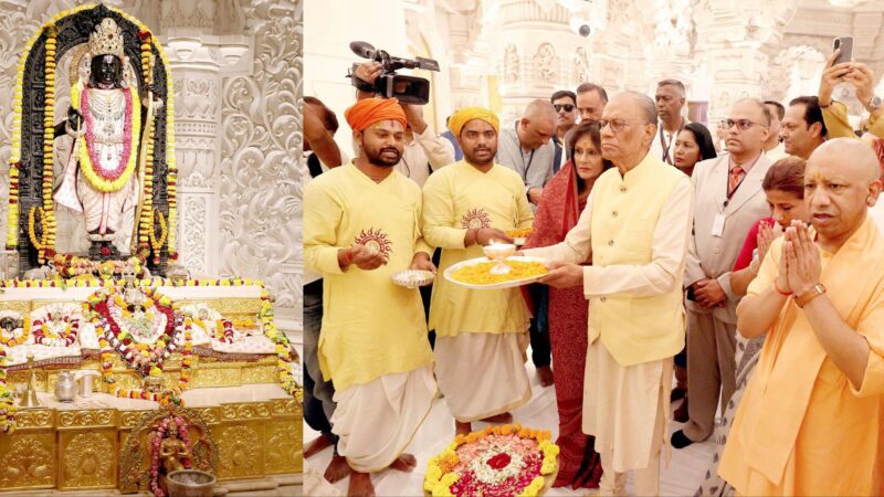 मॉरीशस के प्रधानमंत्री नवीन चंद्र रामगुलाम ने अयोध्या में रामलला के किए दर्शन, सीएम योगी ने किया स्वागत