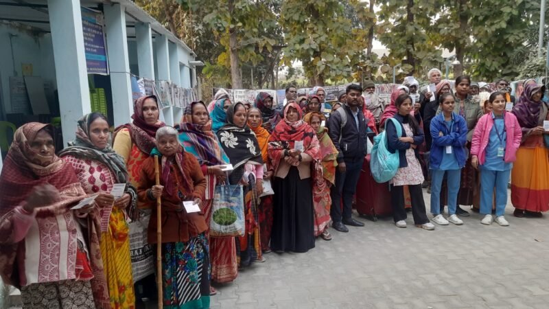 नेत्र परीक्षण शिविर में 162 लोगों की गयी निःशुल्क जांच