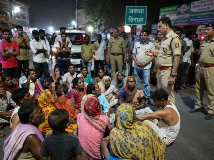 दुधमुंही बच्ची को गोद से छीनकर जमीन पर पटका, आरोपी गिरफ्तार; आक्रोशित लोगों ने लगाया जाम