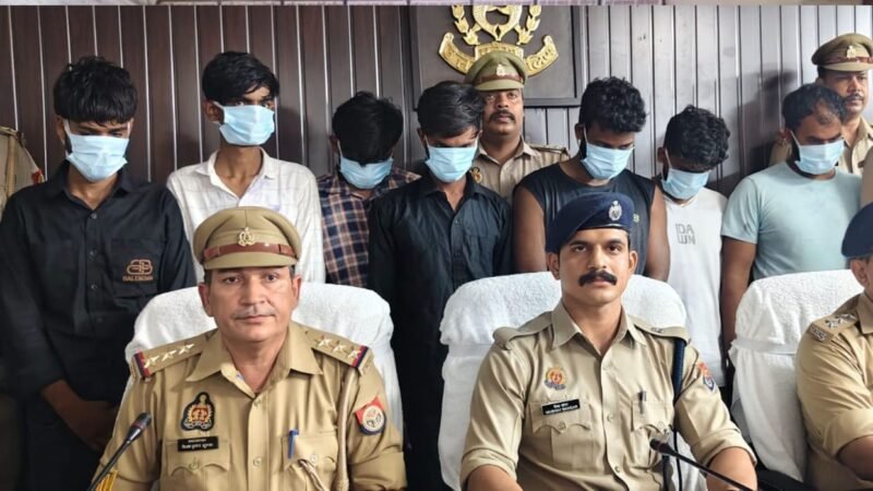 सर्राफा व्यापारी से 5 लाख की लूट का खुलासा, आठ आरोपी गिरफ्तार; मुठभेड़ में मुख्य बदमाश घायल